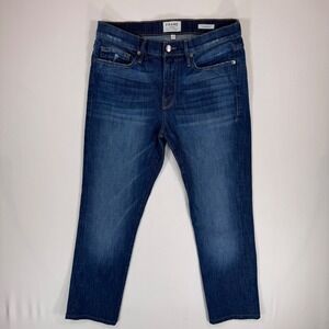Frame Jeans L'Homme Slim Murdy Blue Distressed 32‎ 32x27 Casual Designer Denim
